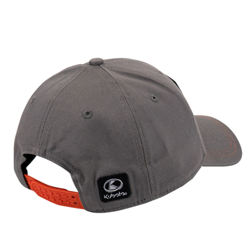 Charcoal grey solid cap with orange & black Kubota patch on front.