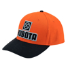 Vintage Kubota logo on solid orange and dark navy cap.