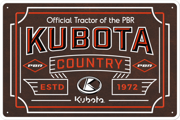 Kubota & PBR Tin Collectable Sign