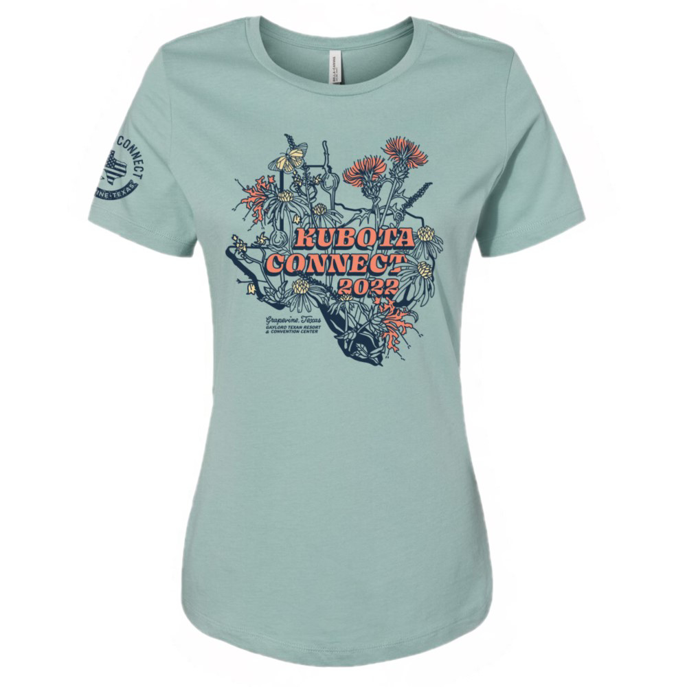 Kubota Apparel Store. Kubota Texas Floral Ladies Connect 2022 Tee