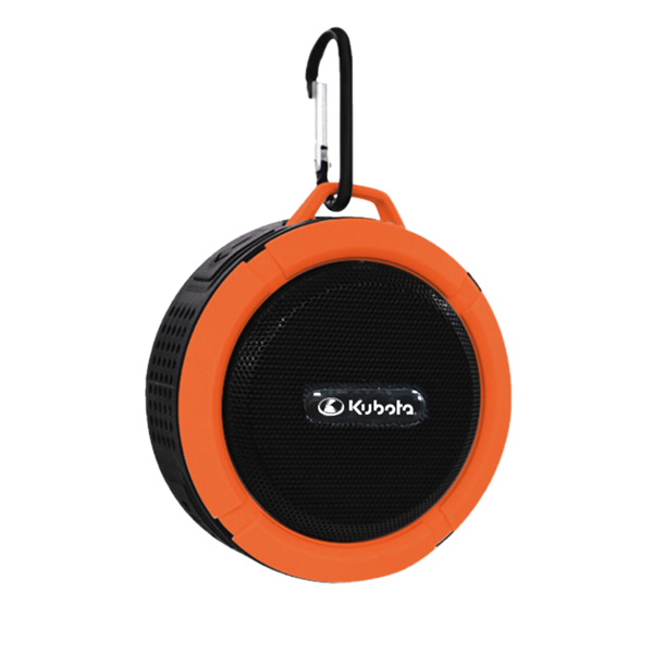 Waterproof Wireless Bluetooth Speaker w/Carabiner on white background