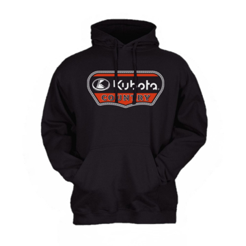 Kubota Country Fleece Hoodie front view on white background