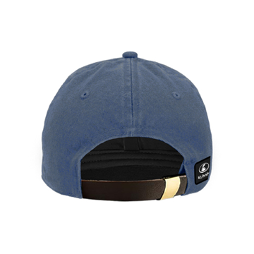 Ladies Light Blue Leather Patch Cap Front Image on white background