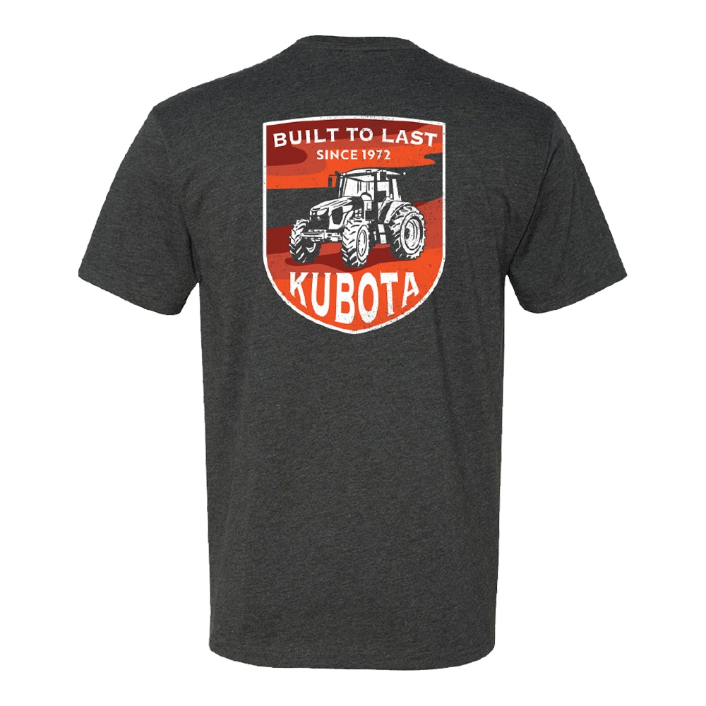 Kubota Apparel Store. Charcoal Mens Tractor Crest Tee