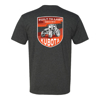 Charcoal Mens Tractor Crest Tee Back Image on white background