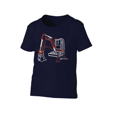 Toddler Neon Construction Scene Tee Product Image on white background