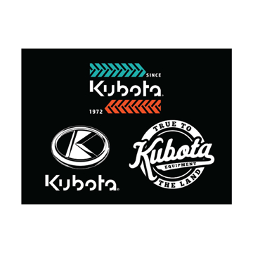 Kubota 3-Pack Stickers Product Image on white background
