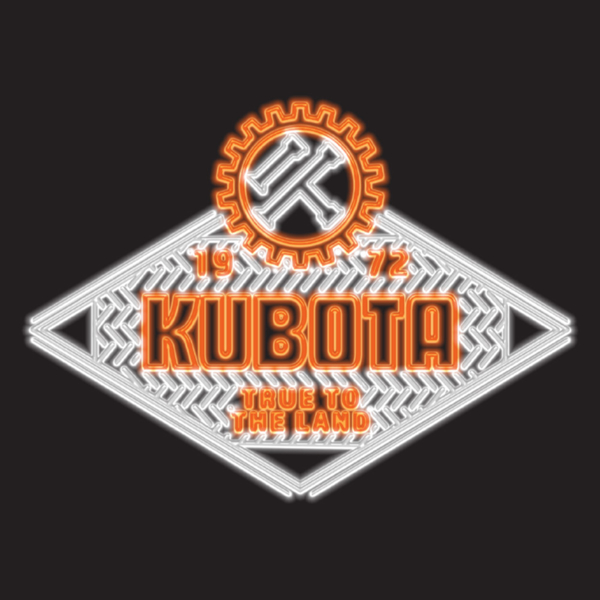 Kubota True to the Land LED Sign Product Image on white background