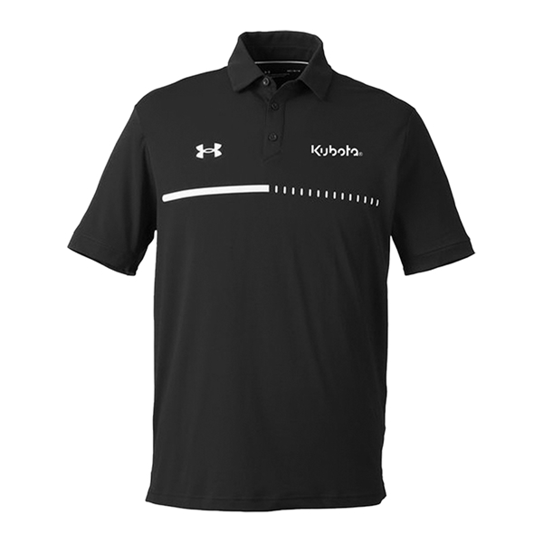 Mens Under Armour Title Polo Product Image on white background