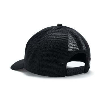  Black Tire Treads Mesh Cap Front Image on white background