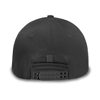 Back view of Charcoal Chino Twill hat with double row snapback closure