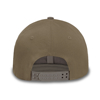 Back View of Tan Chino Twill hat with Leather Kubota Patch