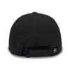 Back view of Black and Grey Microfiber hat with black Kubota patch