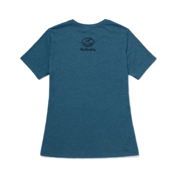 Ladies Complete Serenity Tee product image with Kubota Equipment graphic printed on the front