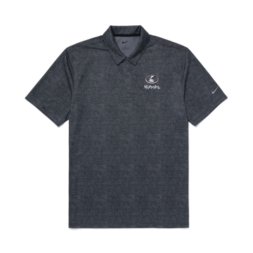 Anthracite Luxe Polo Front Product Image with Kubota logo on the left chest