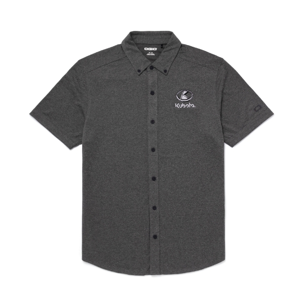 OGIO Classic Charm Button-UP Front Product image with Kubota logo on the left chest