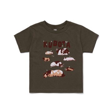 Farm Slumber Party Toddler Tee product image with Kubota graphic on the front