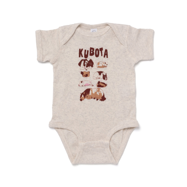 Farm Slumber Party Onesie product image with Kubota graphic on the front