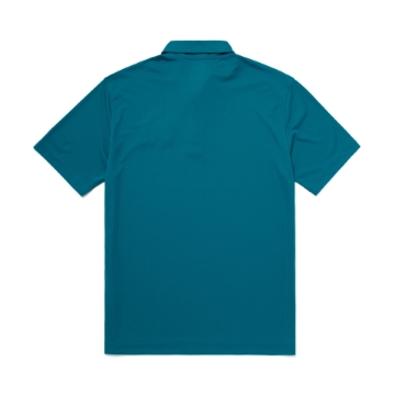 Mens Teal Corporate Polo Front Product Image with Kubota logo on the left chest