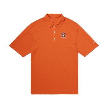 Mens Orange Corporate Polo Front product image with Kubota logo on the left chest