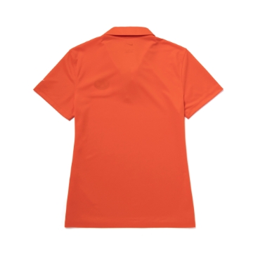 Ladies Orange Corporate Polo Front product image with Kubota logo on the left chest