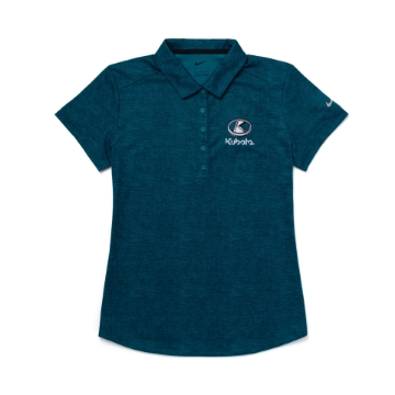 Ladies Teal Corporate Polo Front product image with Kubota logo on the left chest