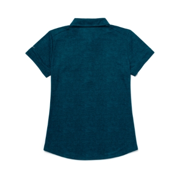 Ladies Teal Corporate Polo Front product image with Kubota logo on the left chest