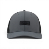 Front view of the Titanium Trek Cap featuring a black Kubota rubber patch logo