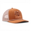 Angled front view of the Canvas Corduroy Cap with embroidered Kubota floral graphic