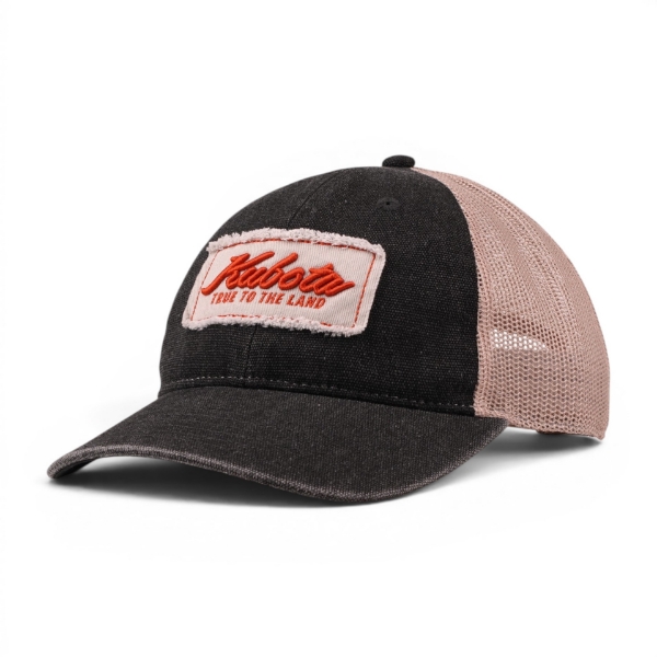 Slate Washed Cap with vintage Kubota True to the Land patch